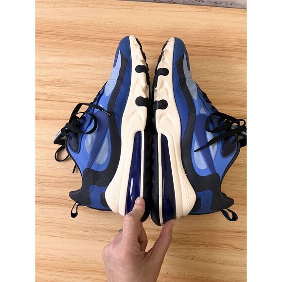 Nike Air Max 270 React Pacific University Hyper Blue Sneakers Men’s 11 EUC - Picture 9 of 11